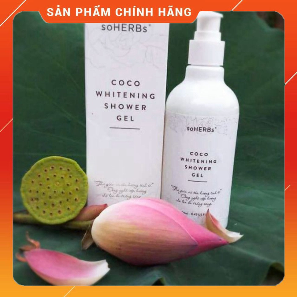 Sữa tắm trắng lưu hương soherbs 250ml chính hãng