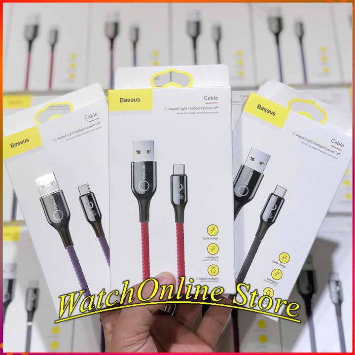 Cáp sạc nhanh QC 3.0 Type C tự ngắt Baseus cho Samsung S8/S9/Note8/Note9/ Xiaomi/ Huawei/ Oppo