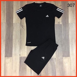 Bộ thể thao nam mùa hè trơn ba sọc Quần áo Thể Thao Y3 Sport