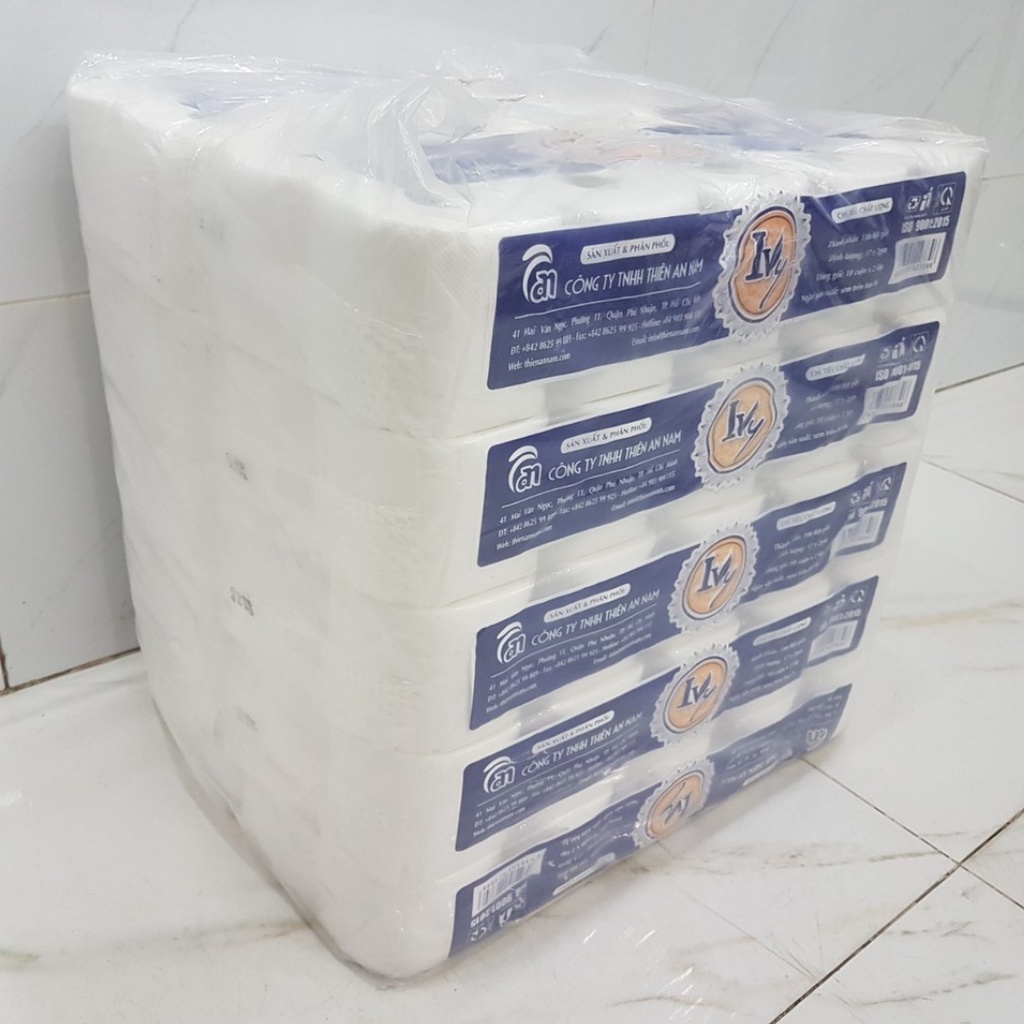 Giấy vệ sinh có lõi không lõi Ivy 10 cuộn siêu rẻ