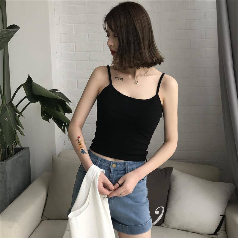 Áo Tank Top Màu Đen Thời Trang Mùa Hè Cho Phái Nữ