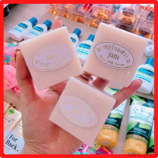 Xà Phòng Cám Gạo Thái Lan Jam Rice Milk Soap – Xà Phòng Trắng Da Cám Gạo Thái Lan (Mẫu Vuông Mới Nhất)