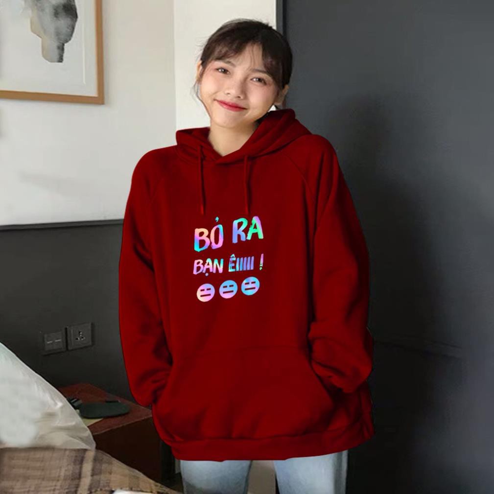 [Khai Trương] Áo Khoác Nỉ Hoodie Phản Quang Bỏ Ra Bạn Êi (Mặt Cười) (PQ12KN)