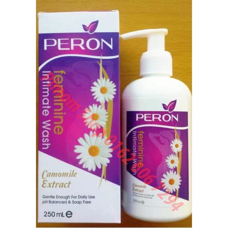 Dung dịch vệ sinh phụ nữ Peron 250ml chai to kháng khuẩn, dịu nhẹ