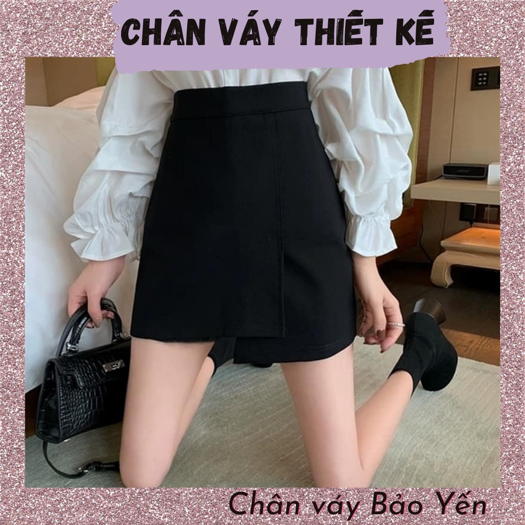 Chân váy ngắn đan tà xinh xắn có quần chống lộ (sẵn size)- M29