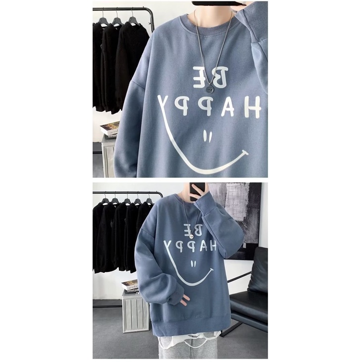 Áo Nỉ Nam Dài Tay Cổ Tròn Thời Trang Hàn Plus Size Fru158
