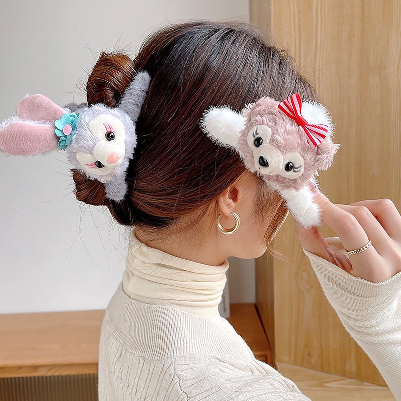 Kẹp Tóc Lông Nhung Màu Macaron Phong Cách Hàn Quốc Dễ Thương