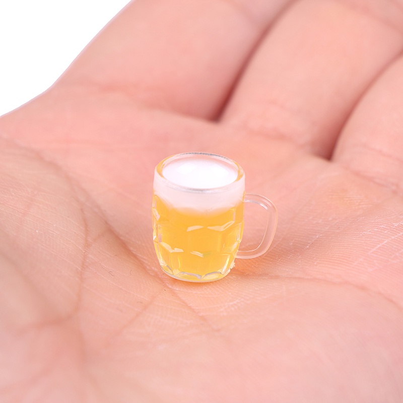 Bộ 2 Mô Hình Chai Bia Mini Tỉ Lệ 1: 12 Trang Trí Nhà Búp Bê