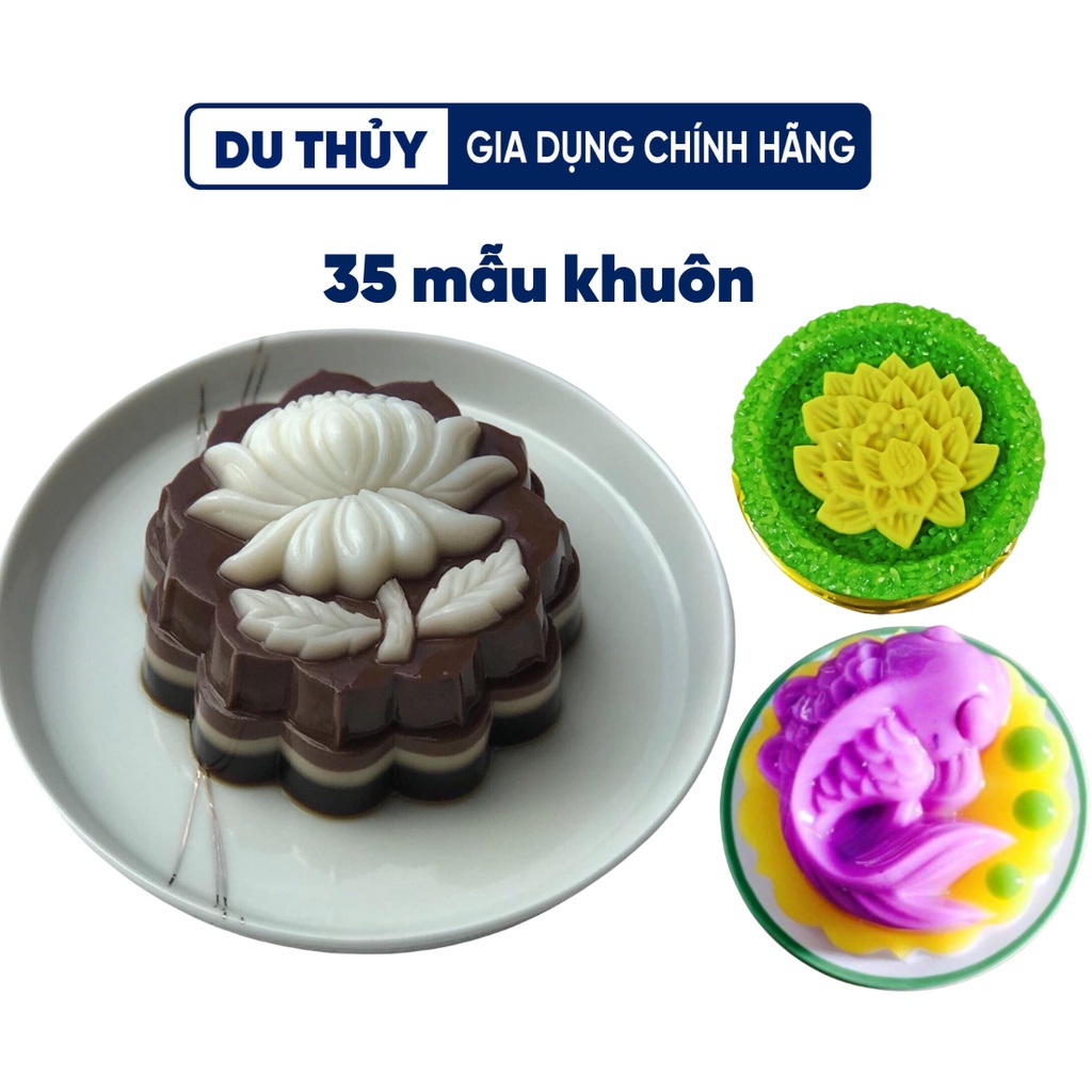 Khuôn rau câu trung thu 35 MẪU, khuôn nhận xôi hình tròn, vuông hoa sen, chữ phúc, cá chép, hoa hồng, con lợn