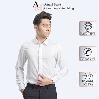 Áo sơ mi nam giấu cúc, Áo sơ mi nam trơn dài tay Hàn Quốc chất lụa Nhật chống nhăn chống phai cao cấp [HÀNG GẤP HỘP]