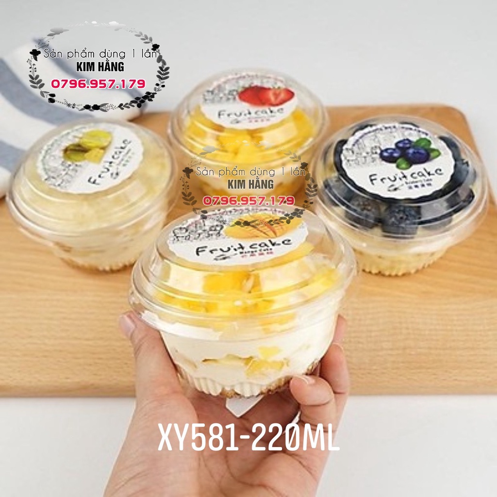 Set 100ly tròn XY581  đựng pudding , mousse , đựng tiramisu , đựng chessecake 220ml,......