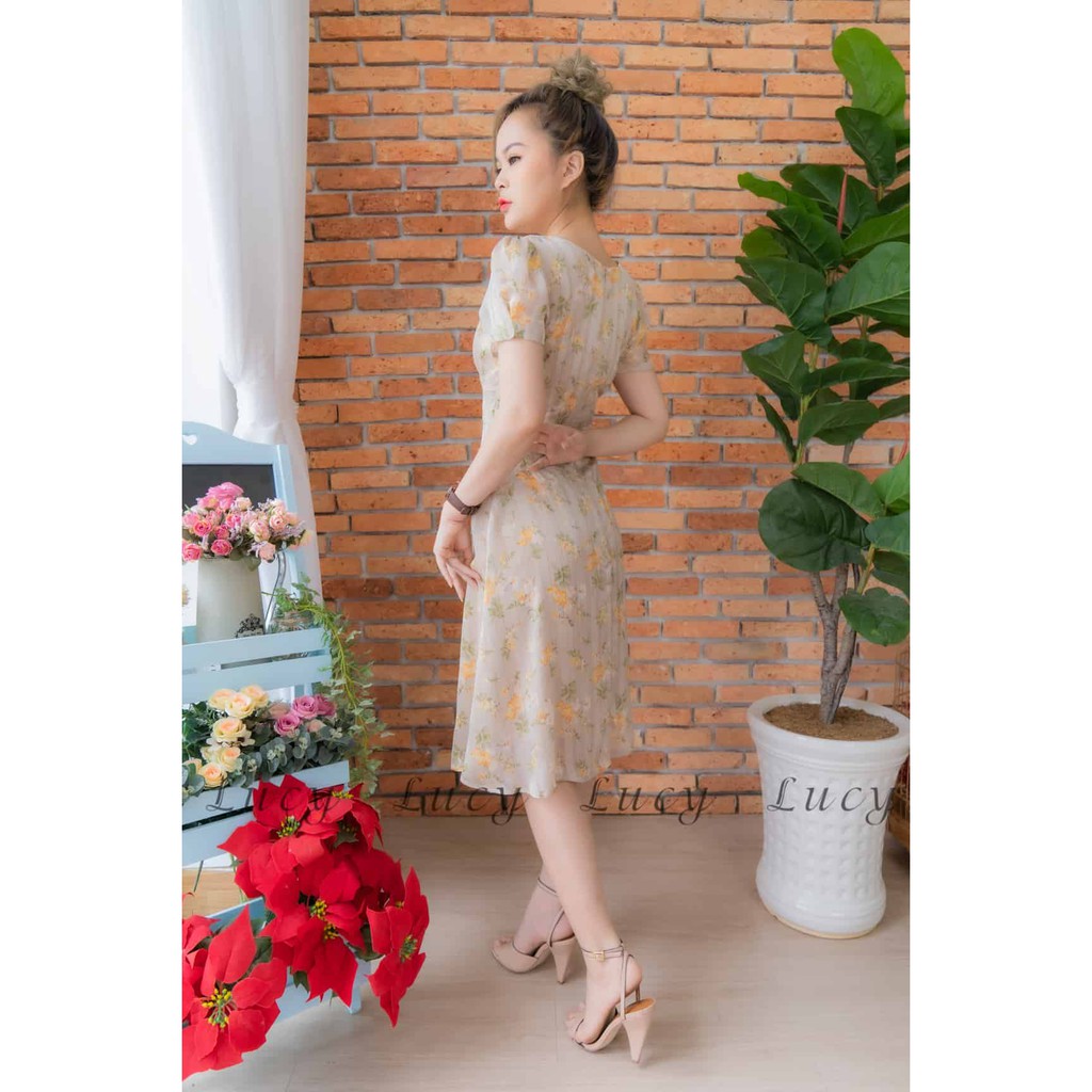 Đầm voan hoa Váy Lucy thời trang đầm thiết kế đầm dáng xoè váy dự tiệc váy suông váy voan hoa nhí | BigBuy360 - bigbuy360.vn