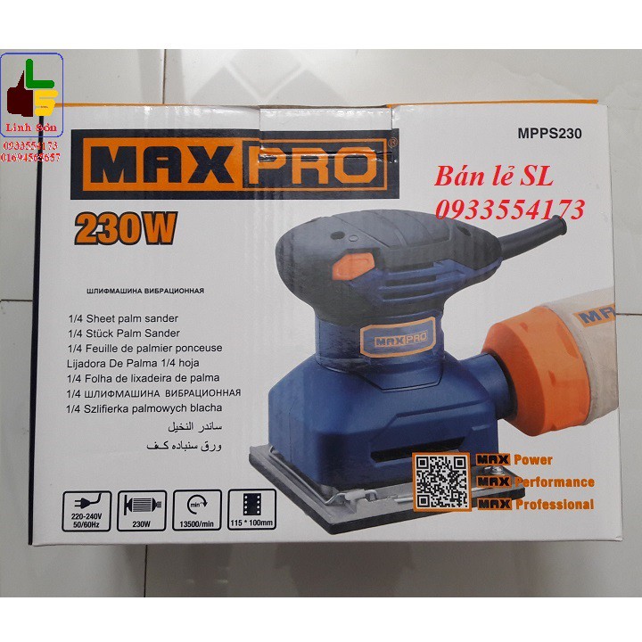 Máy chà nhám rung Maxpro MPPS230 - Đế vuông - 230W