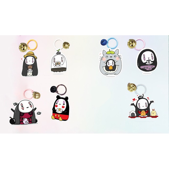 Móc khoá vô diện dẹt vòng MKI22 móc khoá cute móc khoá dễ thương