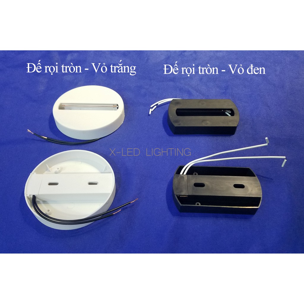[X-LED] Đế đơn - đèn rọi ray- đen trắng | BigBuy360 - bigbuy360.vn