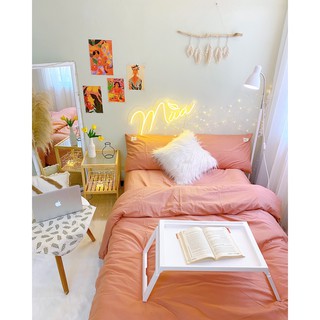 😍😍Best Seller😍😍 Bộ chăn ga cotton đũi cam đào siêu trendy