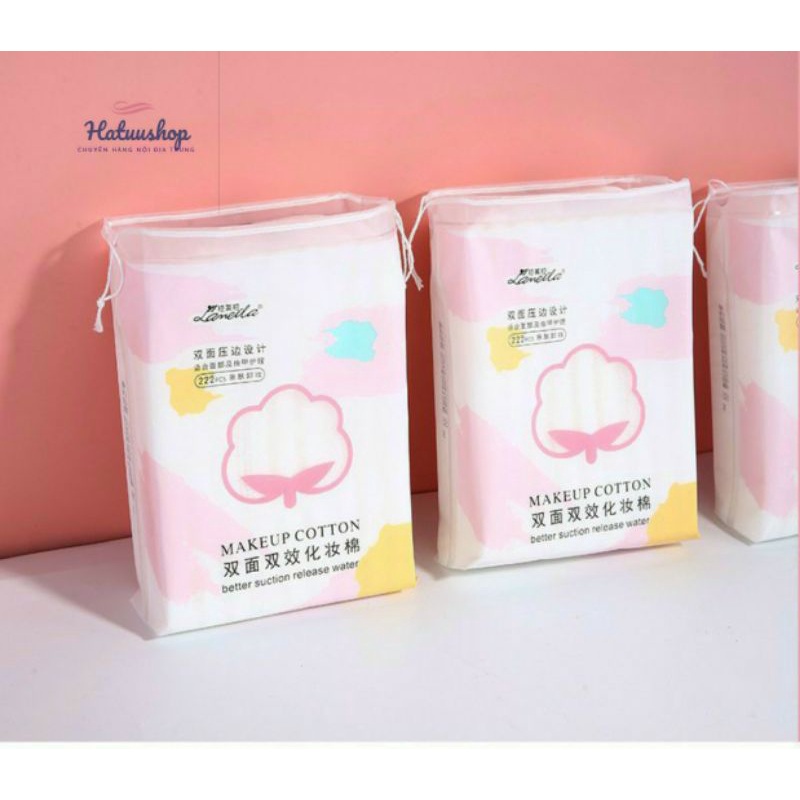 Bông Tẩy Trang Cotton 222 Miếng Dai, Mềm