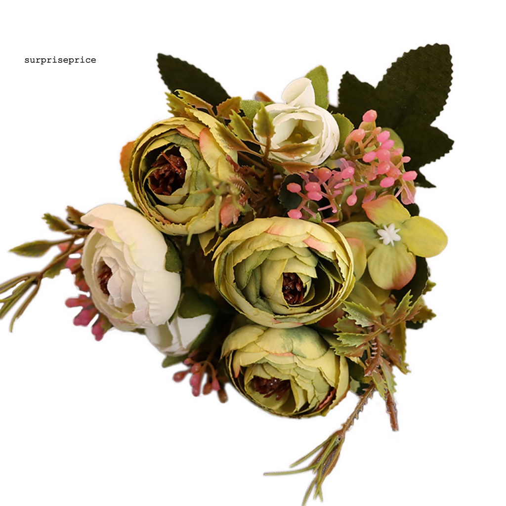 Hoa giả màu sắc tươi sáng dùng trang trí phòng spa