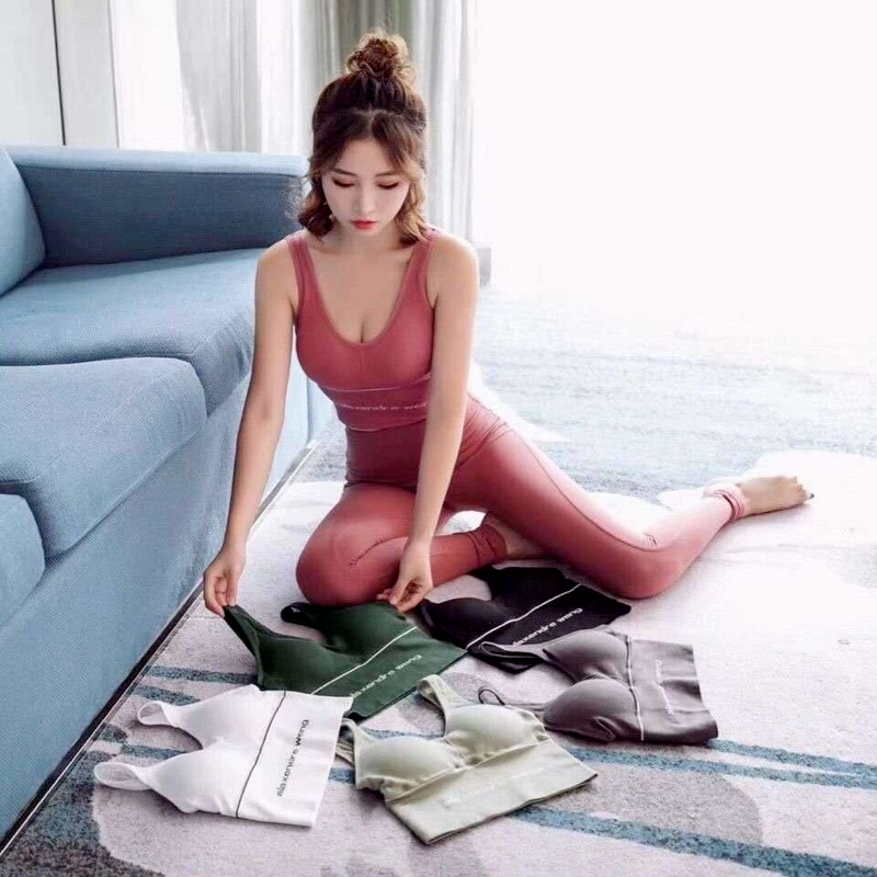 Áo ngực thể thao hình chữ U không gọng co giãn cao dành cho nữ