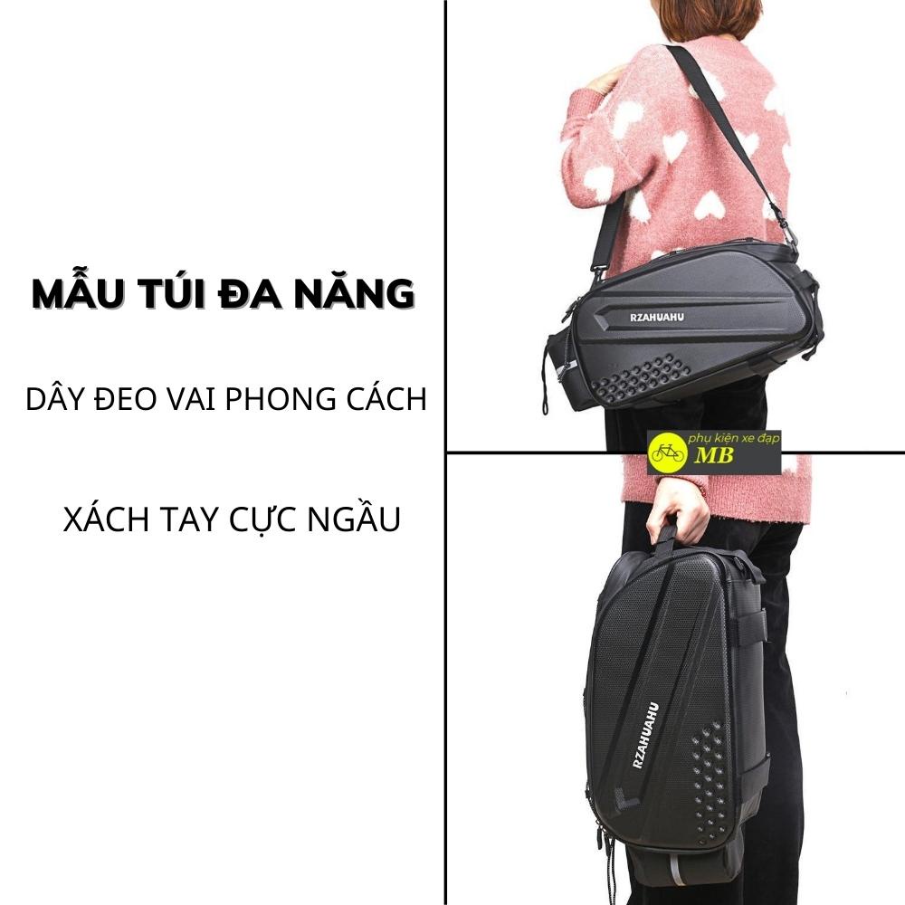 túi treo xe đạp thể thao cao cấp lắp gacbaga, đeo vai đa năng chống nước thể tích cực lớn chính hãng RZAHUAHU