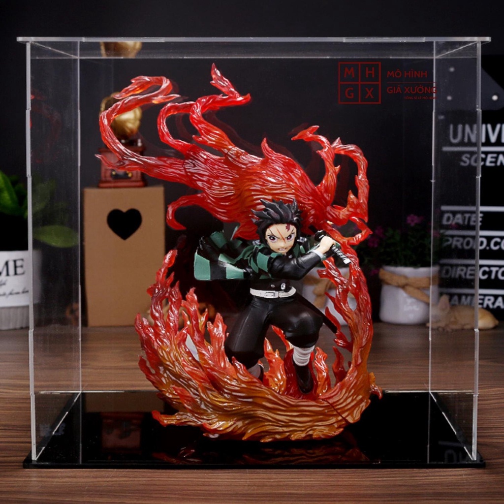 Mô hình Kimetsu No Yaiba figure Demon Slayer Kamado Tanjirou cao 22 cm trạng thái chiến đấu - figure thanh gươm diệt quỷ