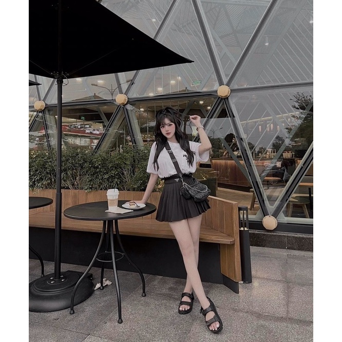 Set áo phông chân vây dập ly