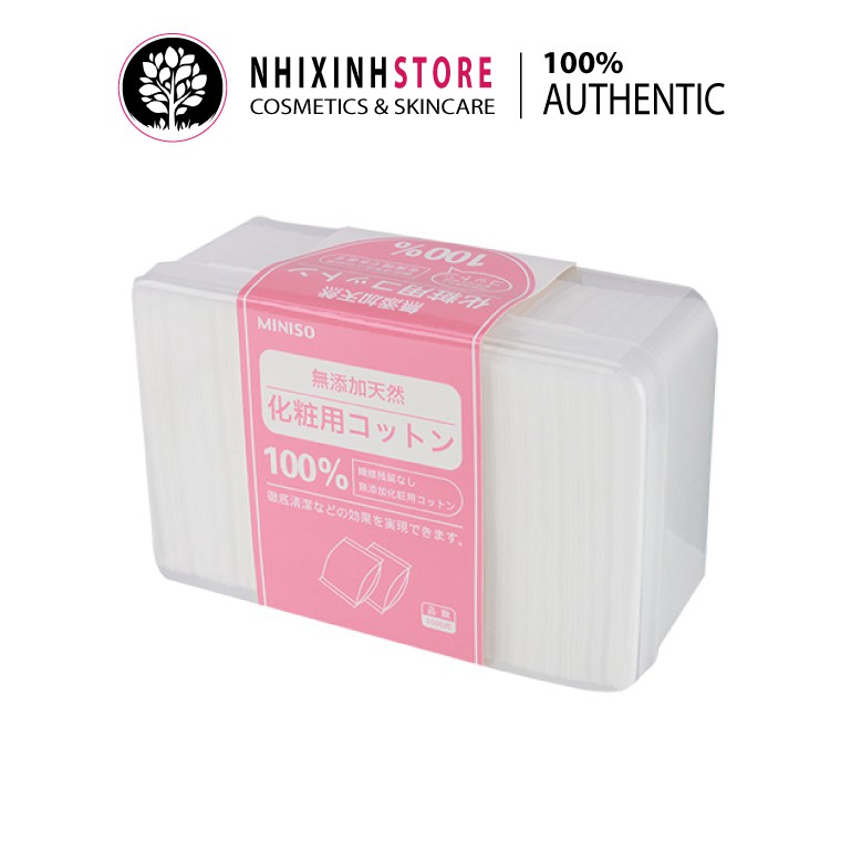 Hộp Bông Tẩy Trang Miniso 1000 Miếng – Nhật Bản