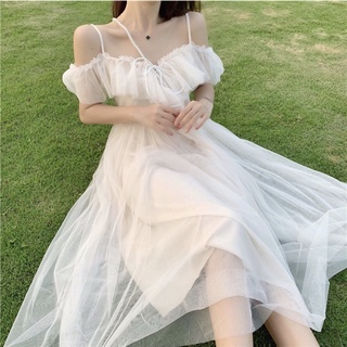 Đầm trễ vai công chúa Ulzzang