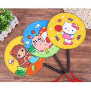 Tranh tô màu quạt lụa +mau co.