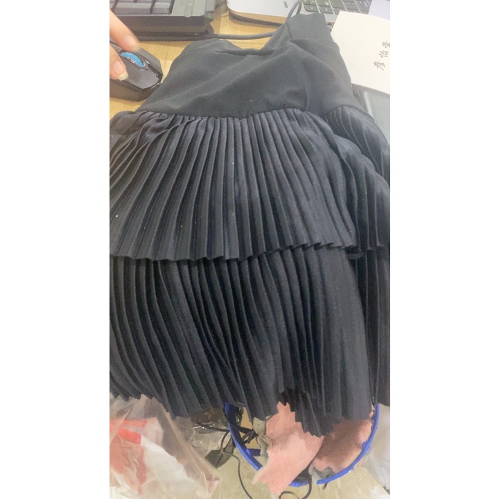 Chân váy ngắn vati 2 tầng có quần trong, chân váy xếp ly chất liệu cao cấp không bị nhăn