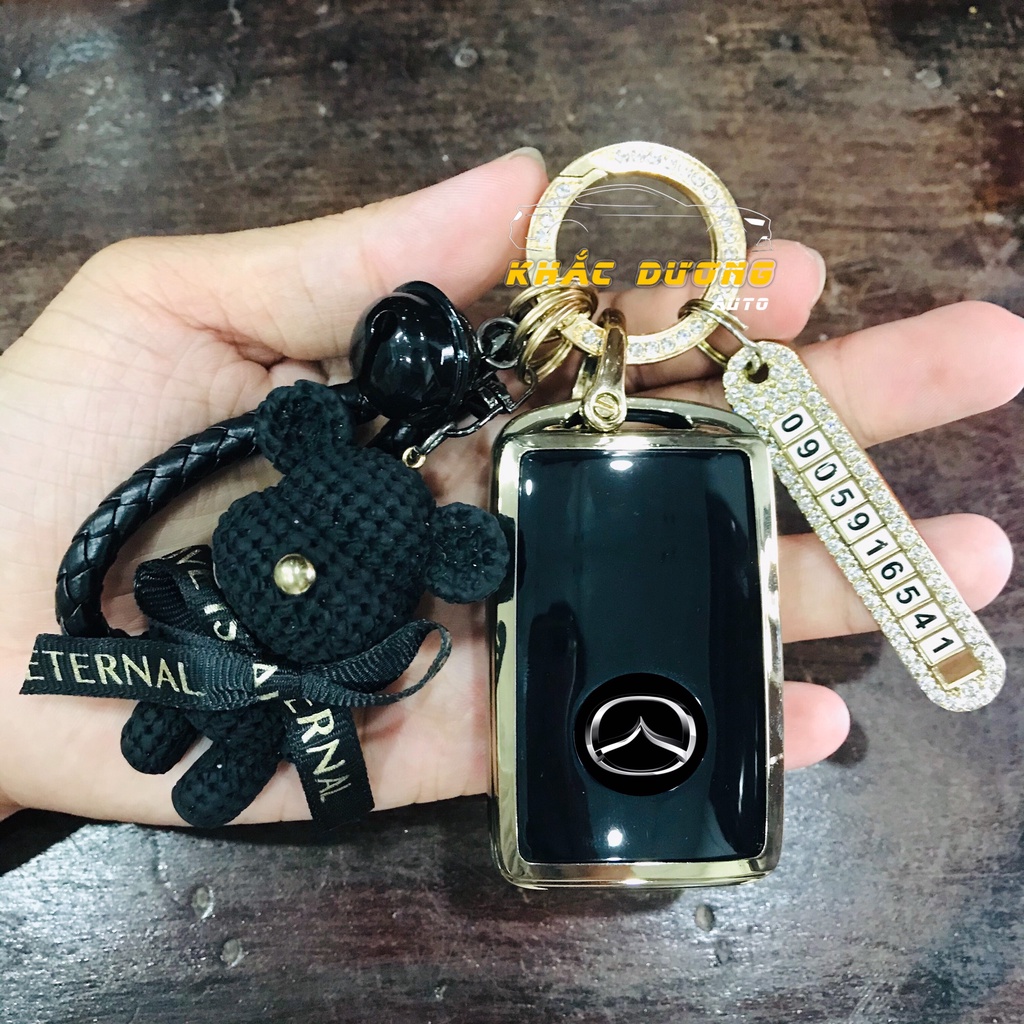 Ốp chìa khoá Mazda 3 - Mazda CX8 - Mazda CX3 - Mazda CX30 TPU đính đá nhân tạo cao cấp sang trọng