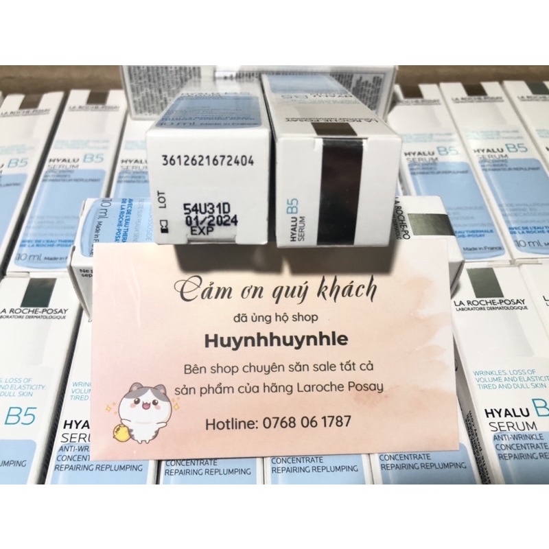 SERUM HYALU B5 10ml tinh chất cấp ẩm, làm diệu và phục hồi da Laroche posay