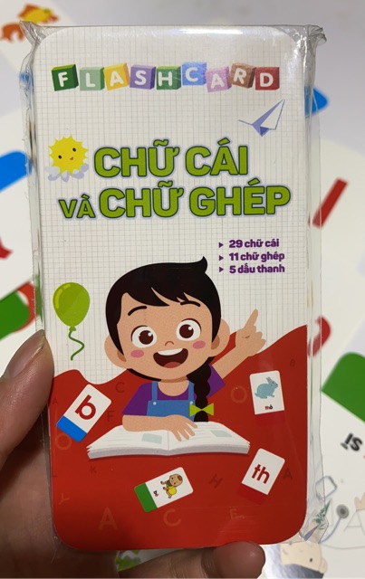Bộ thẻ CHỮ CÁI và GHÉP CHỮ Tiếng Việt Flashcard
