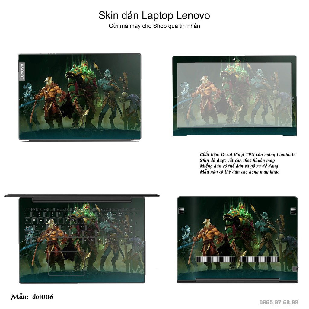 Skin dán Laptop Lenovo in hình Dota 2 (inbox mã máy cho Shop)