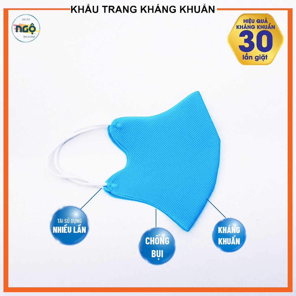 [Được Chọn Màu] Combo 10 Khẩu Trang Vải 2 Lớp Kháng Bụi Khuẩn Chống Thấm Nước Cao Cấp