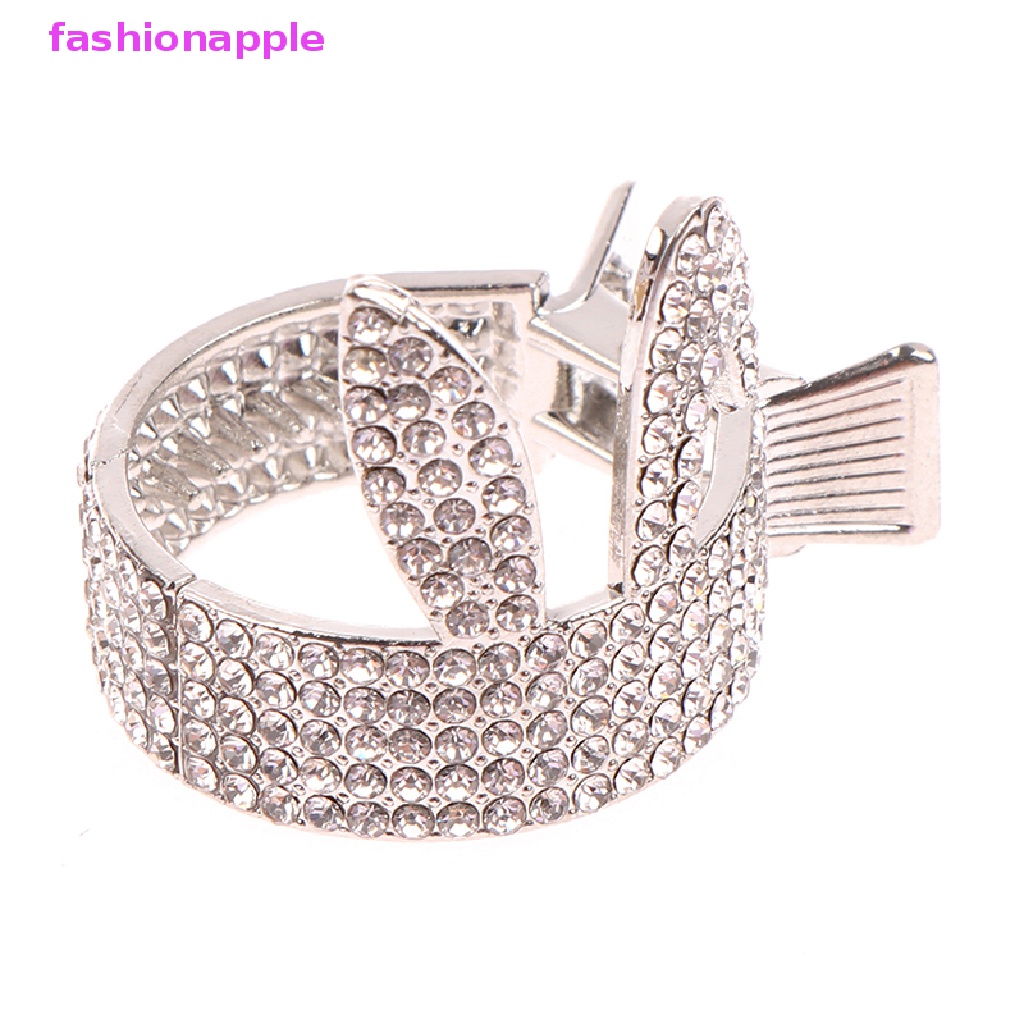 Kẹp Tóc Càng Cua Cố Định Tóc Đuôi Ngựa Đính Đá &amp; Ngọc Trai