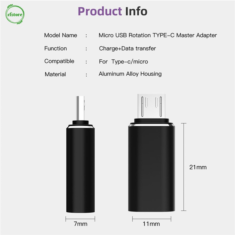 Đầu chuyển đổi giao diện loại C sang Micro USB dành cho điện thoại Android
