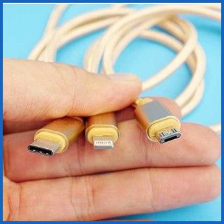 Cáp Sạc điện thoại 3 in 1- Cáp 3 Đầu Bọc Dù