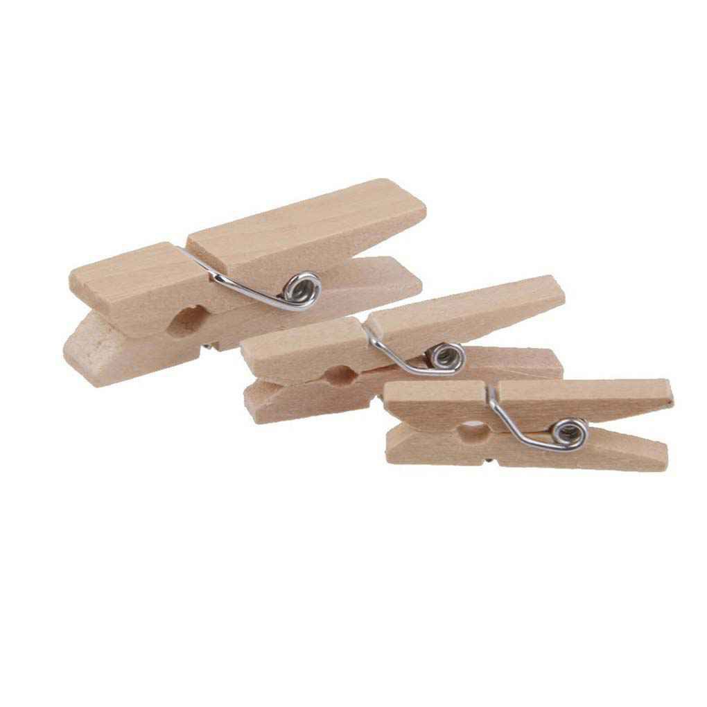 Set 100 kẹp gỗ treo ảnh và quần áo