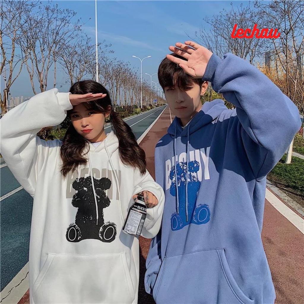 Áo hoodie unisex form rộng AHD05 LECHAU streetstyle nam nữ ulzzang hottrend vải nỉ mềm mịn rẻ đẹp