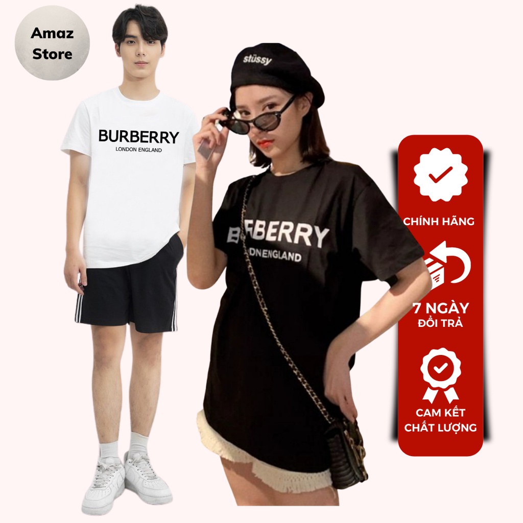 áo Thun Phông đôi Nam Nữ Áo tay lỡ cotton Unisex BURBERPY cực HOT