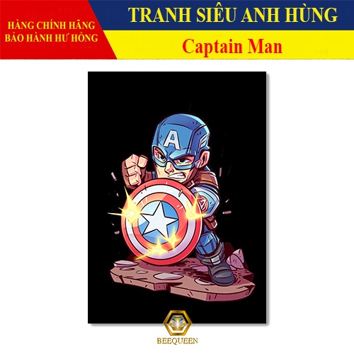 [MS26-51] Tranh Siêu Anh Hùng Captain Man - Tranh Treo Tường  Captain Man