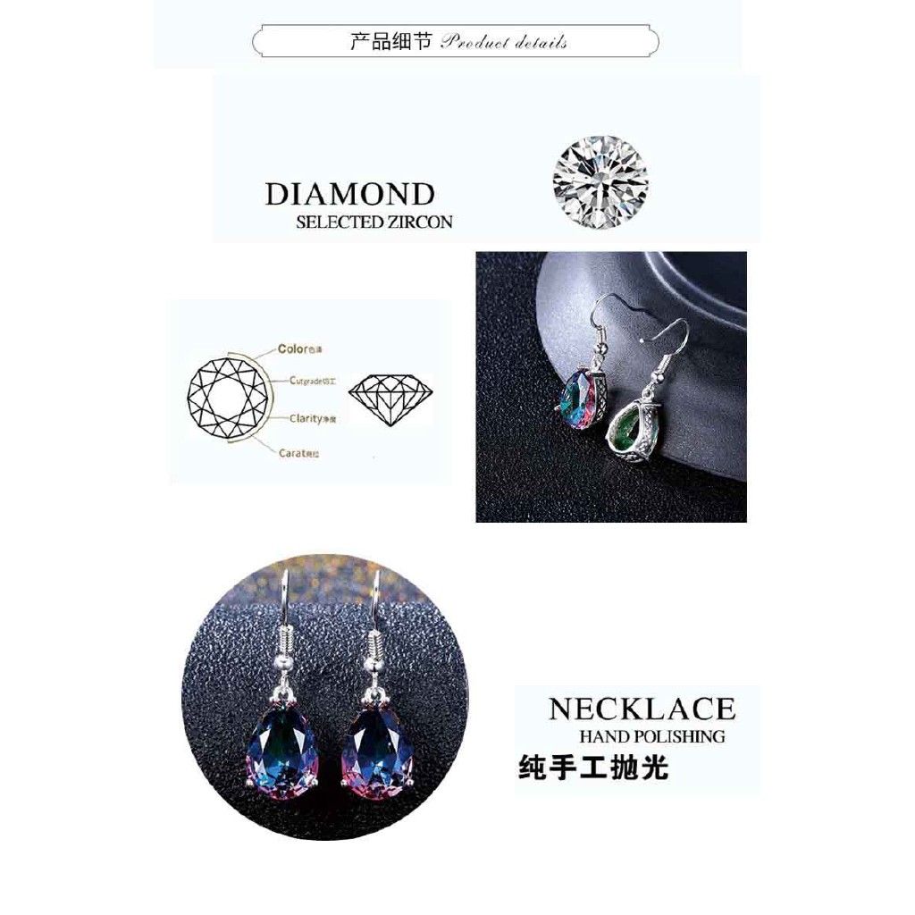 Khuyên tai hình giọt nước phong cách sang trọng cho nữ