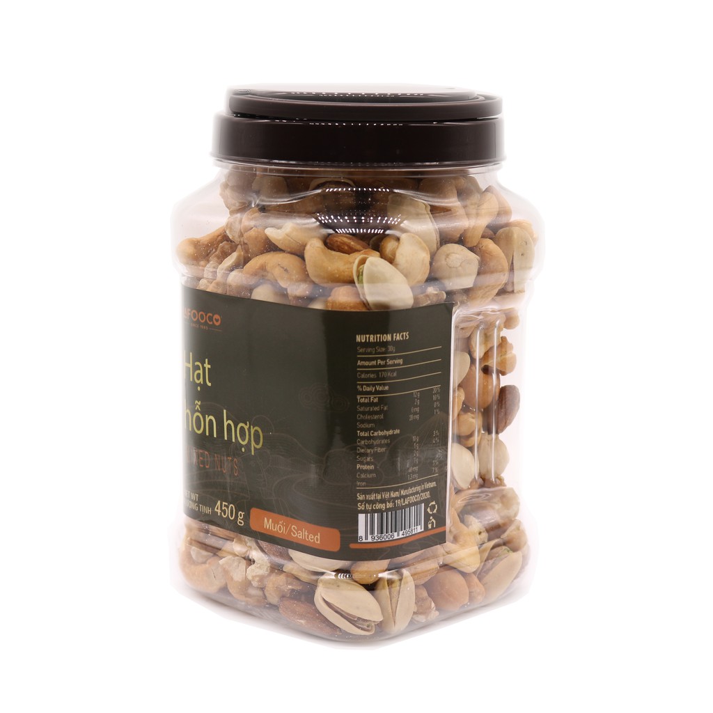 Hạt Hỗn Hợp Rang Muối 450g LAFOOCO Salted mixed nuts