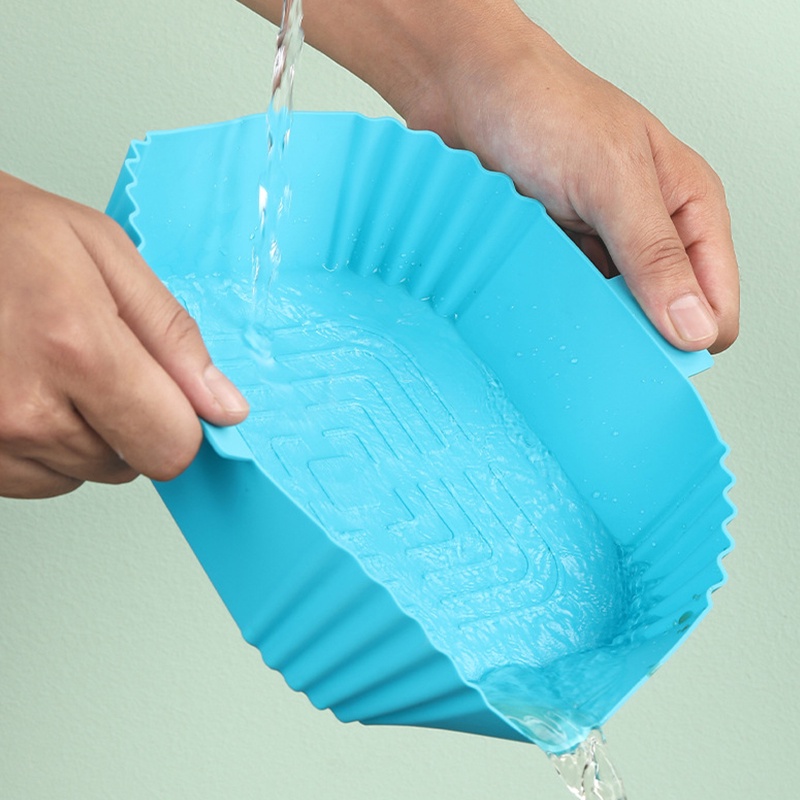 1 Cái Khay Nướng Bằng Silicone Tái Sử Dụng Được Cho Nồi Chiên Không Dầu