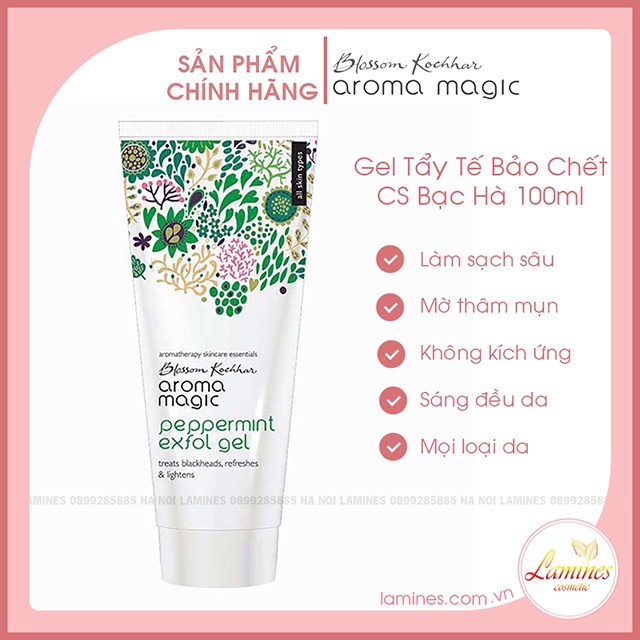 Gel Tẩy Tế Bào Chết Aromamagic Bạc Hà, Cho Da Nhạy Cảm, Da Mụn Sưng | Aroma Magic Peppermint Exfol Gel 100ml