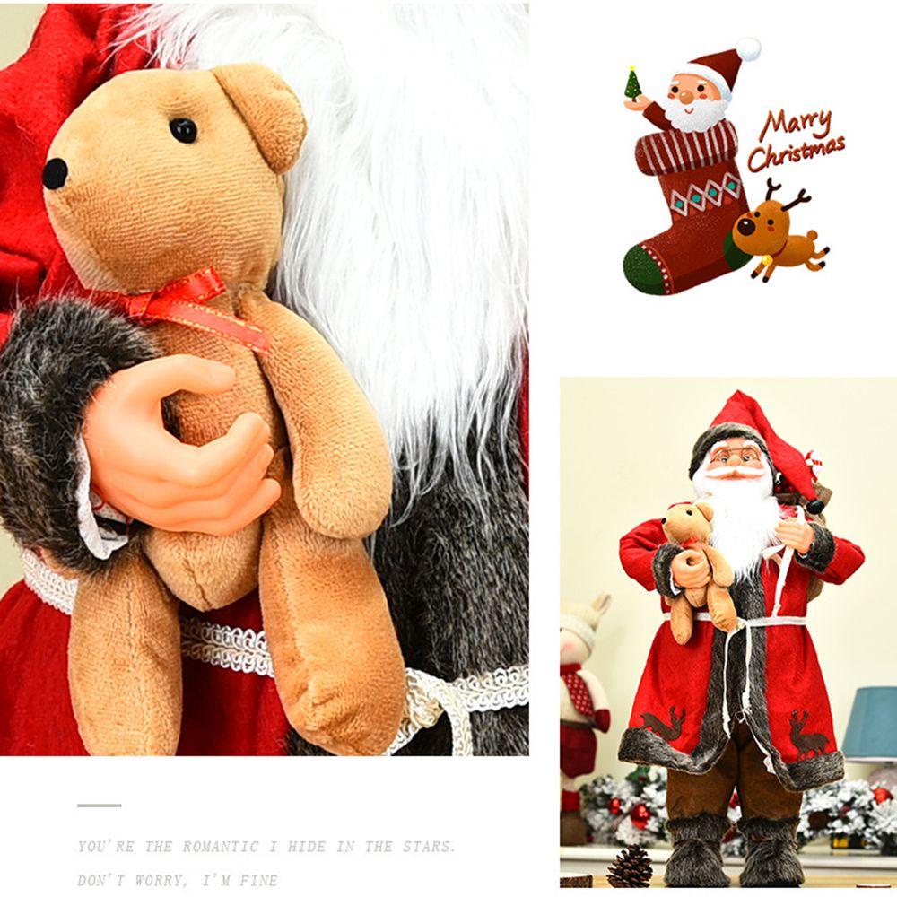 LAKAMIER Santa Claus Pattern Garden Decoration 30cm Home Decoration Sculpture Children Gift