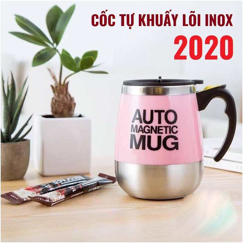 Cốc tự khuấy thông minh,cốc tự pha cafe cao cấp Self Stirring Mug rễ ràng su dụng