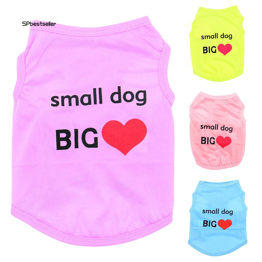 Áo thun in hình trái tim đáng yêu cho thú cưng