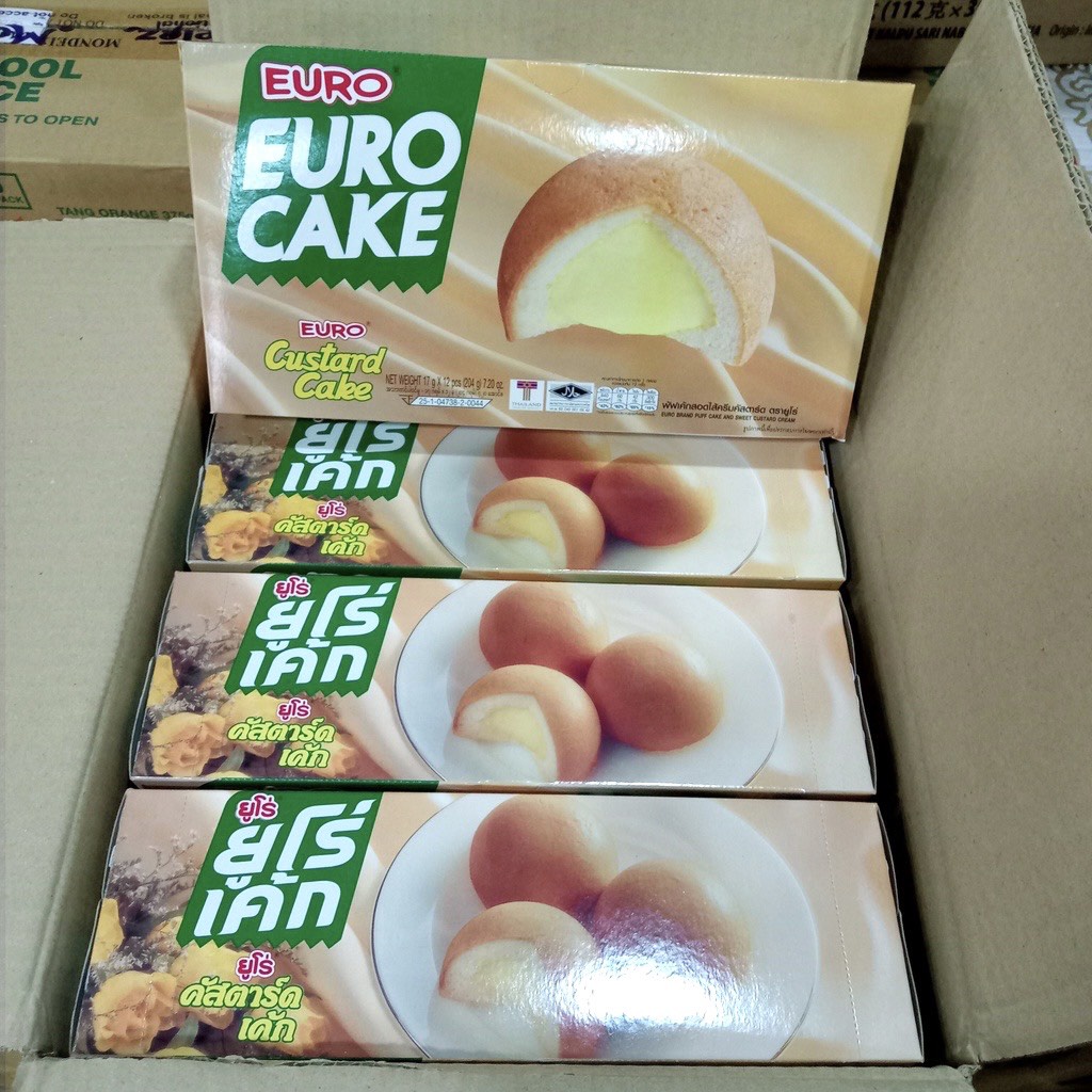 Bánh trứng thái lan euro cake custas hộp 12 cái